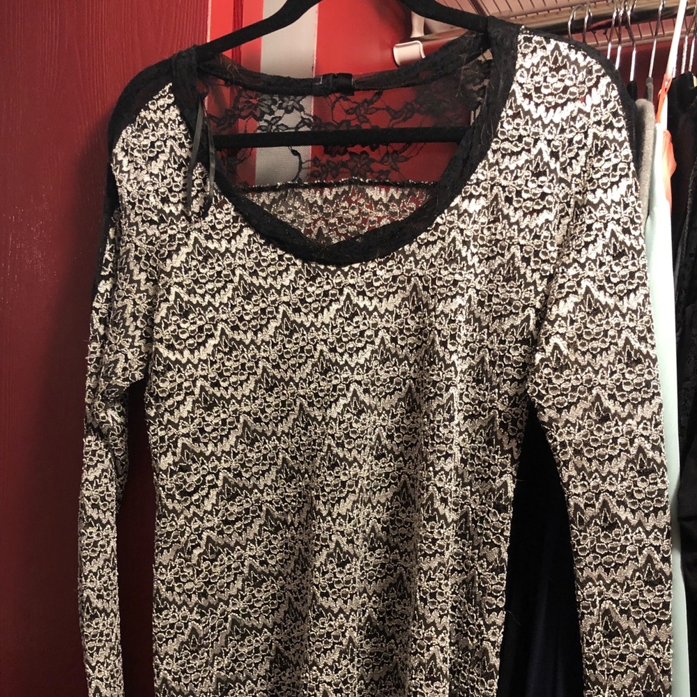 Long sleeve lace blouse